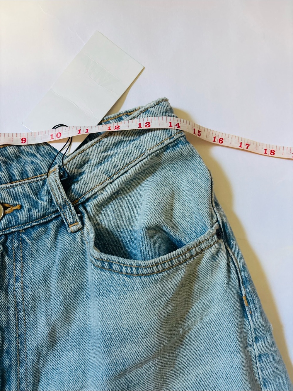 Light Blue Distressed Women’s Wide-Leg Jeans - Picture 3 of 7